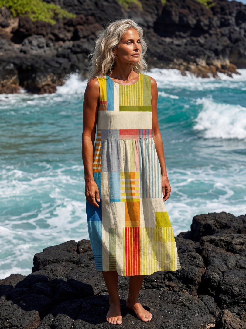 Esme | Painted Block Midi Dress
