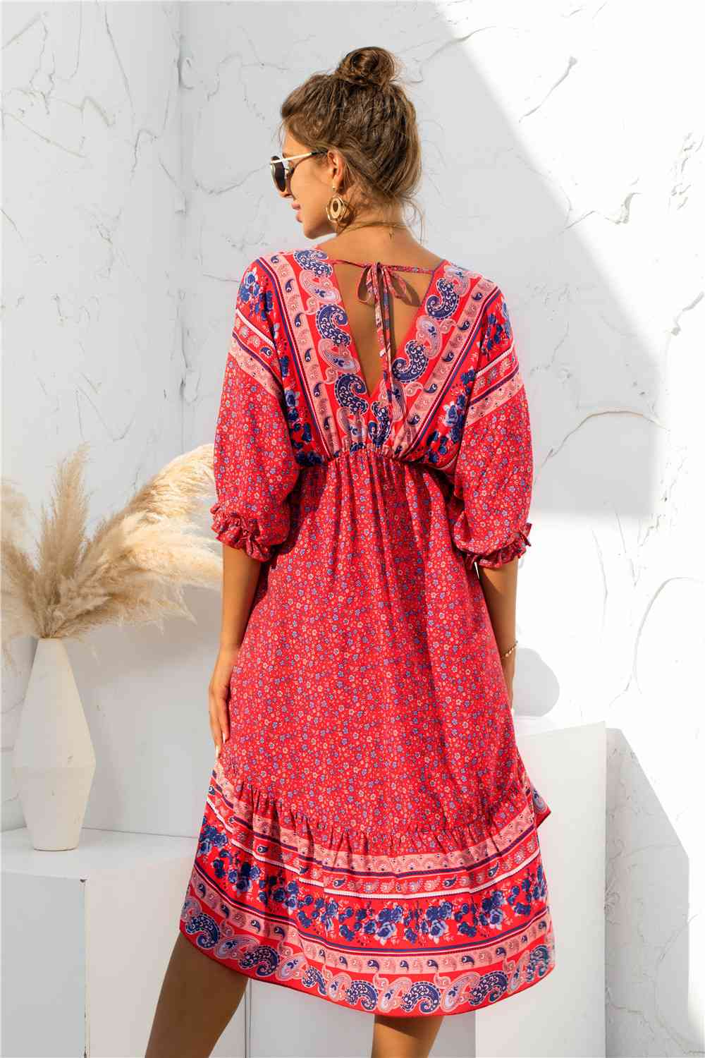 Bohemian V-neck Ladies Dress