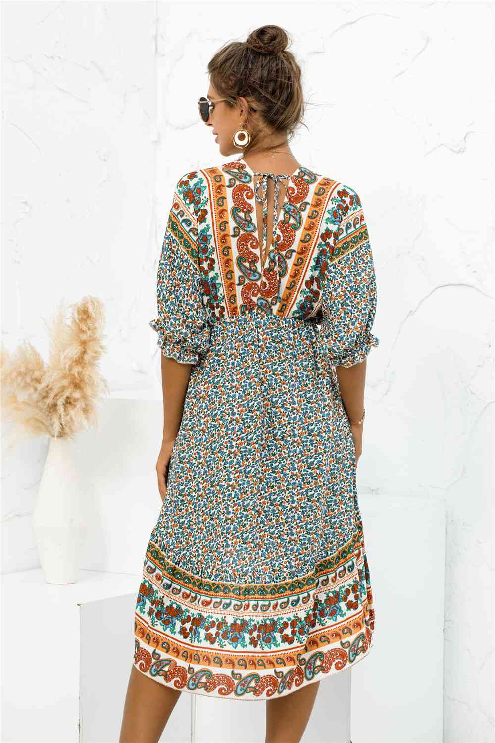 Bohemian V-neck Ladies Dress