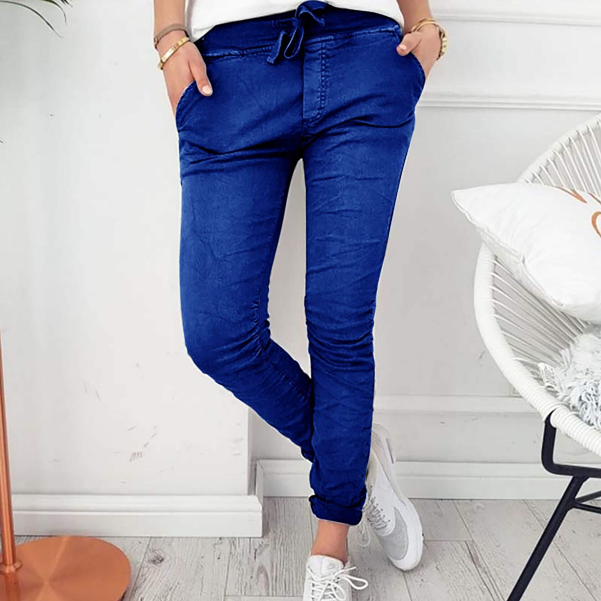 Comfortable casual pants with elastic waistband