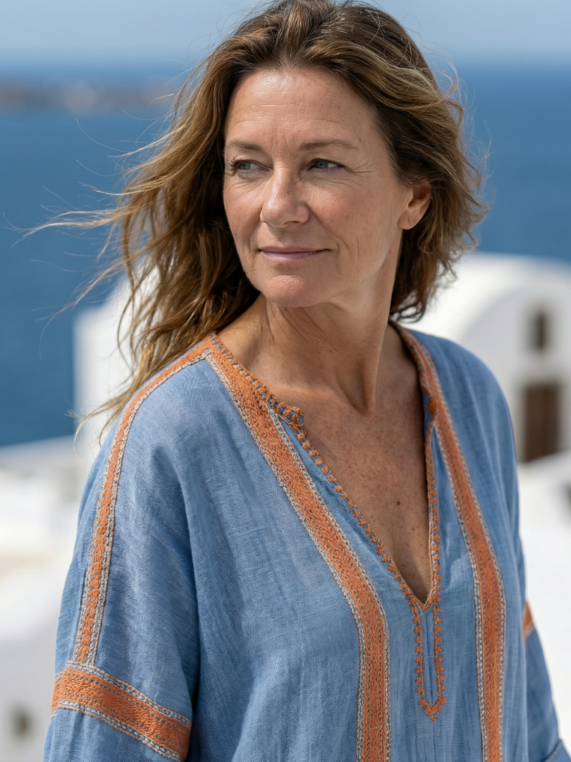 Avenor | V Neck Soft Structure Midi Dress