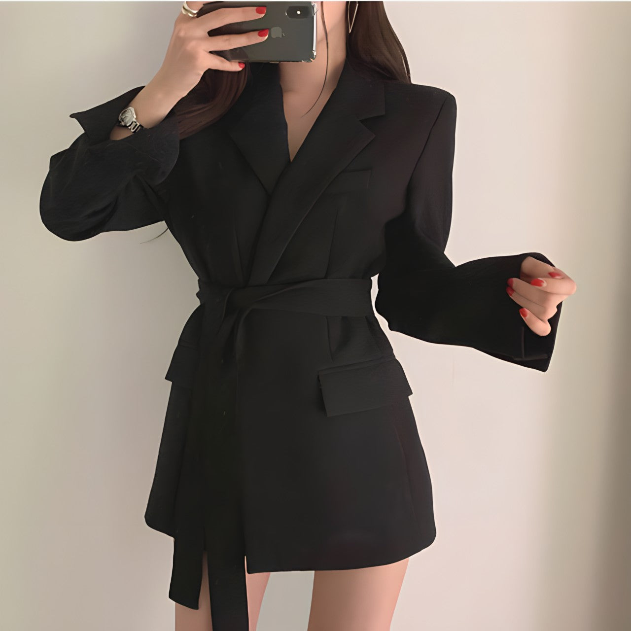 Blazer dress with waistband - Elegante & Modern Chic