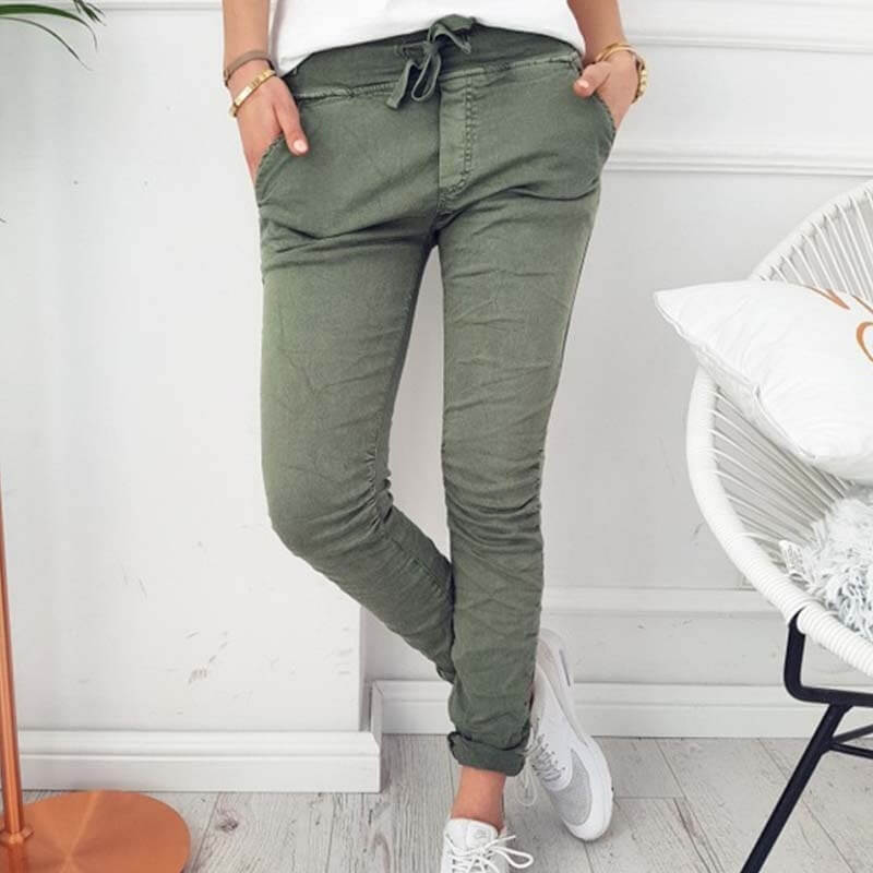 Comfortable casual pants with elastic waistband