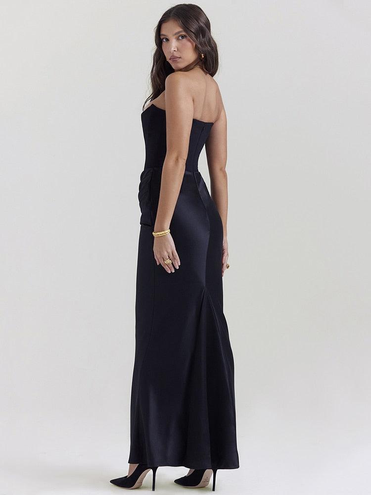 Elegant evening dress with corset - Timeless refinement